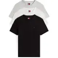 Tommy Hilfiger for man. DM0DM21579 Set of 3 extra-slim logo t-shirts black, grey, white (XXL), Casual, Cotton, Short sleeve
