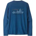 Patagonia Cap Cool Daily Graphic Langermet T-skjorte blå