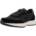 Carmela for woman. 16199702-NEGRO Leather trainers 161997 black (39), Flat, Laces, Casual