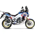 Leovince Lv-12 Black Edition Honda Crf 1100 L Africa Twidventure Sport/dct 20-22 Ref:15302b Stainless Steel&carbon Homologert Lyddemper