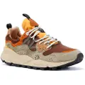 Flower Mountain for woman. 2017818 Leather Sneakers Yamano3 brown (40), Flat, Laces, Casual