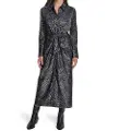 DKNY Print Satin Lang Kjole