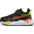 Puma RS-X Kids Sneakers, Shoes, Black/Orange Glo, 32