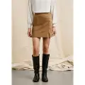 Pepe Jeans for woman. PL9011881 Sonna beige skirt (L), Casual, Leather