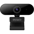 Deltaco Webkamera Full HD 1080P 2MP med innebygd mikrofon