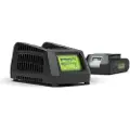 Greenworks GSK24B4 Startsæt batteri og lader - 24V 4Ah