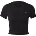 Puma CLOUDSPUN Short Sleeve Twist Tee Women, Clothing, Black, XS