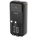 24hShop Powerbank 30000 mAh med hurtiglading og integrerte kabler – svart
