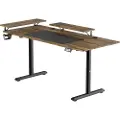 Ultradesk HIGHLANDER XXL, Rett, Rektangulær form, Spilling, Matt, Sort, T-ben
