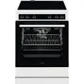 AEG CCB6206ABW, Frittstående komfyr, Sort, Hvit, Rotasjon, Hvit, Front, Keramisk