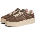 Tommy Hilfiger for woman. EN0EN02902 The Greenwich Leather Sneakers brown (39), Flat, Laces, Casual