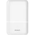 Deltaco - Strømbank - 10000 mAh - 37 Wh - 10.5 watt - 2.1 A - 3 utgangskontakter (2 x USB, 24 pin USB-C) - hvit