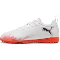 Puma FUTURE 8 PLAY TT Football Boots Youth, Shoes, White/Black/Glowing Red, 33