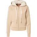 GUESS for woman. W5YQ05KBYE2 Neoprene sweatshirt with hood and zip fastening beige (XS), Casual