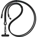 Satechi OntheGo Crossbody Lanyard Cable - Stylish and Functional Charging for Multiple Devices - Juodas