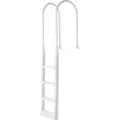 Vevor svømmebassengstige, 4-trinns doble rekkverk, sklisikre, tykkede, kraftige trinn, lastekapasitet 136 kg, for 122-142 cm nedgravde og overjordiske bassenger på alle typer terrasser, innendørs og u