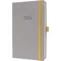 Sigel L2600 Ugekalender Linescape 2026 Hardcover DIN A5 Lysegrå, Gul 1 stk Antal sider: 176