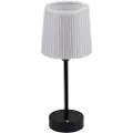 24.Se Batteridrevet bordlampe med hvit skjerm