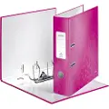 Leitz WOW 180° - Hevarmbuefil - bokryggbredde: 80 mm - for A4 (210 x 297 mm) - kapasitet: 600 ark - metallisk rosa