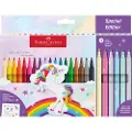 Faber-Castell - Felt-tip pen unicorn 18+6 + stickers (554221)