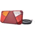 Secorut Anhænger-baglygte Åbne kabelender Blinklys, Bremselys, Baglygte, Reflektor, Tågebaglygte, Baklys benstre, bagved 12 V, 24 V Transparent