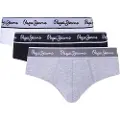 Pepe Jeans for man. PMU10970 3-pack Cotton briefs white, black, grey (XL), Homewear, Sustainable