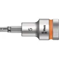 Wera 05003821001, Stikkontakt, 1/2, Metrisk, 1 hoder, 5 mm, Kromvanadiumstål