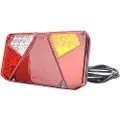 Secorut Anhænger-baglygte Åbne kabelender Blinklys, Bremselys, Baglygte, Reflektor, Tågebaglygte, Baklys højre, bagved 12 V, 24 V Transparent