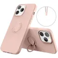 Mtp Products iPhone 13 Pro Max Liquid Silikondeksel med Ringholder - Rosa
