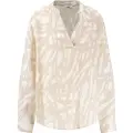 Fynch&Hatton Tunic Abstract Linen Mix Langermet Bluse