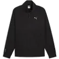Puma PUMATECH Relaxed Half-Zip Crew Sweat Men, Clothing, Black, XXL