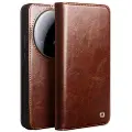 Qialino Xiaomi 15 Ultra Classic Lommebok-deksel I Lær - Mørkebrun