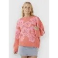 Rip Curl Hibiscus Heat Jacquard Crew Strikket genser rosa