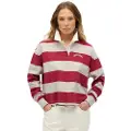 Superdry Ath Essential Stripe Langermet Poloskjorte