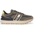 Tommy Hilfiger for man. EM0EM01537 Greenish brown Technical Leather Sneakers (46), Flat, Laces, Casual
