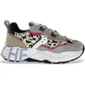 Voile Blanche for woman. 2017475 Leather Sneakers Club105 grey (40), 3 to 5 cm, Laces, Casual, Animal Print