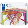 Staedtler Fargeblyant STAEDTLER 175 M72 sekskantet - med 72 stk. ass. farger i metallboks