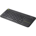 Logitech Wireless Touch Keyboard K400 Plus - Tastatur - med styreplate - trådløs - 2.4 GHz - QWERTY - US International - svart