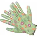 TOYA Flo Gummi hagehansker med blomster 10 grønn 74135