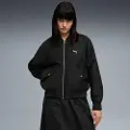 Puma T7 Satin Bomber Jacket Women, Clothing, Black, XXS