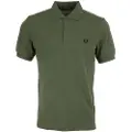 Fred perry for man. M6000 Plain green polo shirt (S), Casual, Cotton, Short sleeve