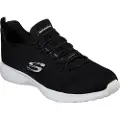 SKECHERS for man. 58360 Dynamight shoes black (45), Flat, Laces, Sport
