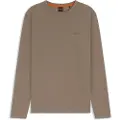 Hugo Boss for man. 50520725 T-shirt Tempesto brown (S), Casual, Cotton, Long sleeve
