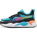 Puma x HOT WHEELSâ¢ MONSTER TRUCKS RS-X Sneakers Kids, Shoes, Tropical Blue/Orange Glo, 35