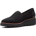 Clarks for woman. 26155819 Sharon leather shoes black (36), 1 to 3 cm, None, Casual