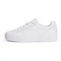 Tommy Hilfiger for woman. FW0FW09164 Leather Platform Sneakers white (39), Flat, Laces, Casual