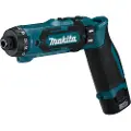 Makita DF012DSE - Drill/driver - trådløs - 2 hastigheter - 1/4 sekskantspor - 5.6 N·m - 2 batterier - 7.2 V