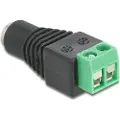 DeLOCK Adapter DC 2.1 x 5.5 mm female > Terminal Block - Strømadapter - 2-pins terminalblokk (hunn) til LS-jack 2,1 mm (hunn)
