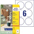 Avery Zweckform 6229REV-10, Hvit, Rund, Avtagbar, A4, Papir, Universal