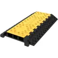 Vevor 3-kanals gummikabelbeskytterrampe 94,5 x 50 x 8 cm kraftig kabelledningsdeksel rampe fartshump innkjørselslange kabelrampe beskyttelsesdeksel